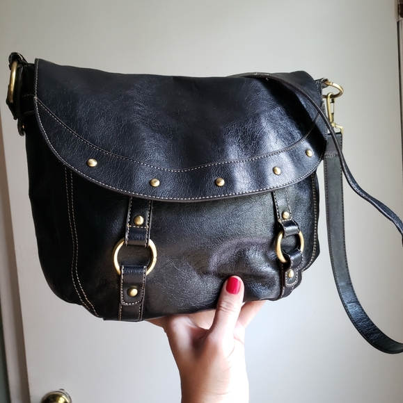 NWOT nine west leather extra large duffle purse - Picture 9 of 16